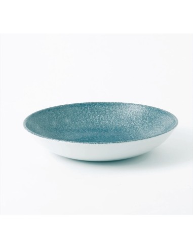 Assiettes coupe ronde Churchill Studio Raku Topaz Blue 12 pcs