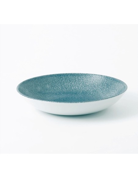Assiettes coupe ronde Churchill Studio Raku Topaz Blue 12 pcs