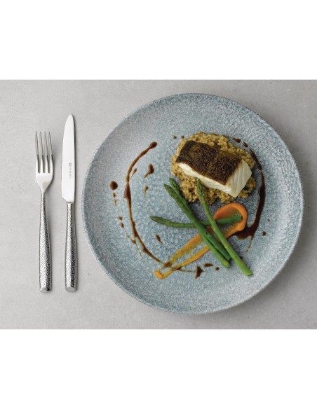 Assiettes coupe ronde Churchill Studio Raku Topaz Blue 12 pcs