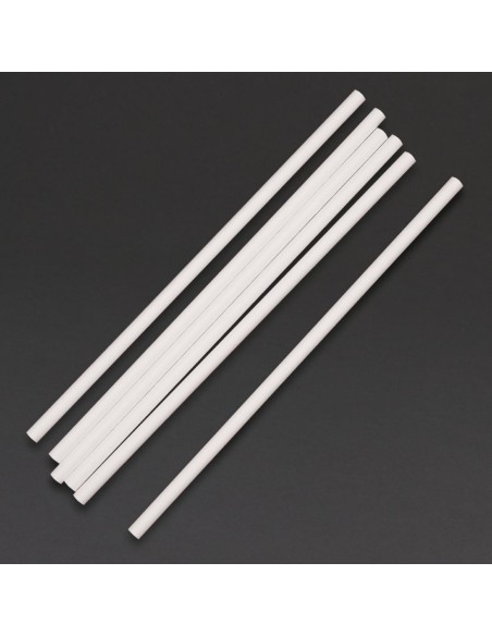 Pailles en papier compostables Fiesta 210 mm - Lot de 250