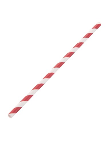 Pailles en papier compostables Fiesta 250 pcs - 210 mm