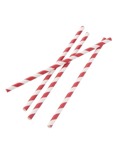 Pailles en papier compostables Fiesta 250 pcs - 210 mm