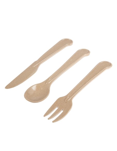 Ensemble de couverts réutilisables en fibres de riz - Huskup