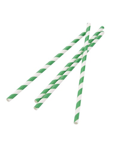 Pailles en papier compostables Fiesta - Lot de 250