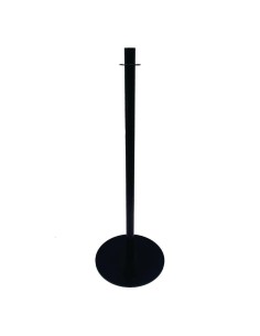 Poteau d'accueil noir tête plate Bolero - 950 mm