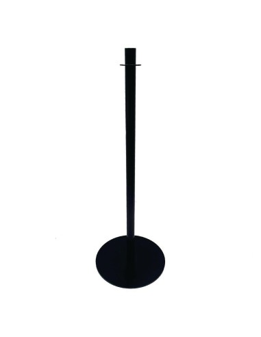 Poteau d'accueil noir tête plate Bolero - 950 mm