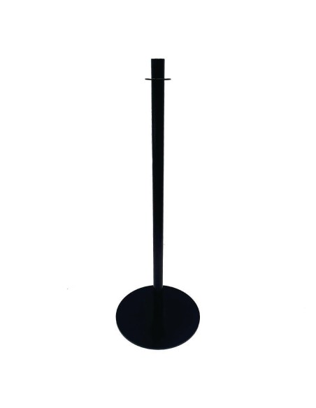 Poteau d'accueil noir tête plate Bolero - 950 mm