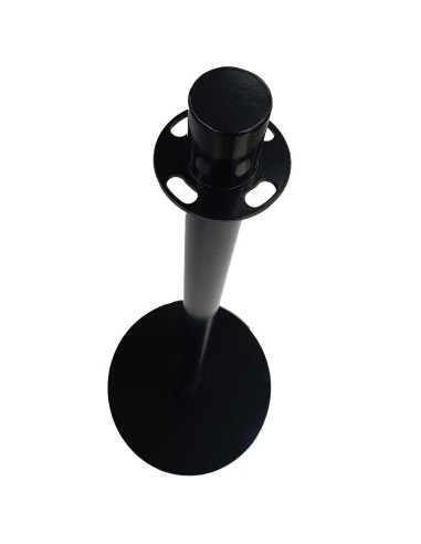 Poteau d'accueil noir tête plate Bolero - 950 mm