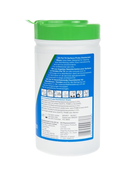 Lingettes désinfectantes Pal TX - 10x200, sans alcool