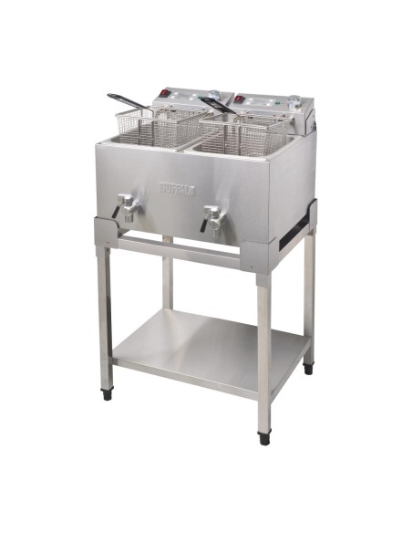 Support Buffalo double friteuse FC375 FC377 - Inox