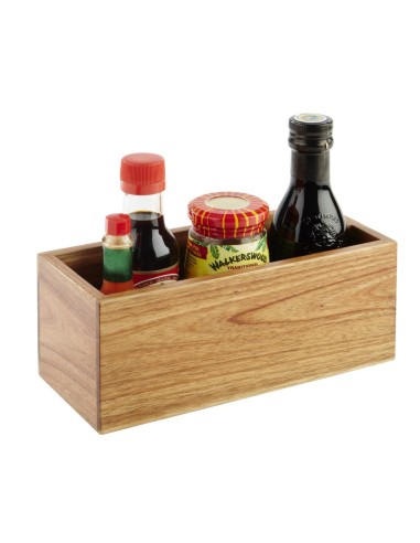 Rangement de table acacia APS 100 x 230 mm - Porte-condiments