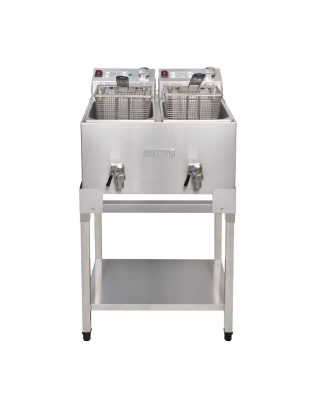Support Buffalo double friteuse FC375 FC377 - Inox