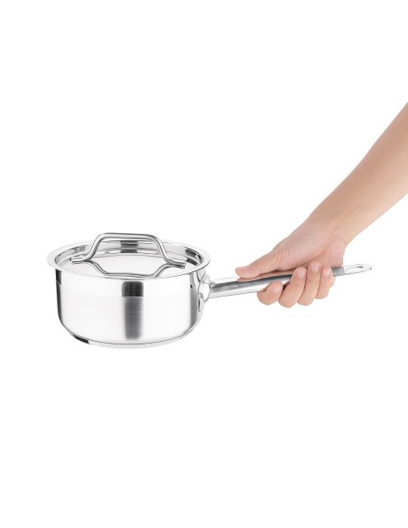 Casserole inox 140mm Nisbets Essentials - 900ml induction
