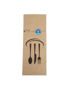 Pochettes à couverts papier kraft recyclable - lot 2000 Westpak