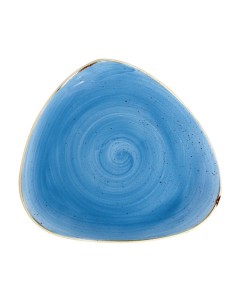 Assiettes triangulaires Churchill Stonecast Bleu 311mm - Lot de 6
