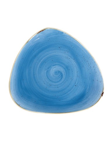 Assiettes triangulaires Churchill Stonecast Bleu 311mm - Lot de 6
