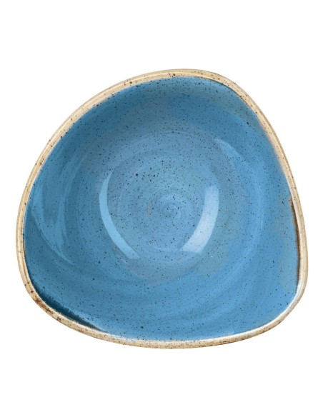 Bols triangulaires Churchill Stonecast 152mm bleu - Lot de 12
