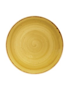 Assiettes rondes Churchill Stonecast jaune 260 mm - lot de 12