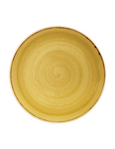 Assiettes rondes Churchill Stonecast jaune 260 mm - lot de 12