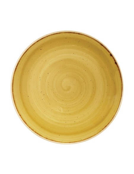 Assiettes rondes Churchill Stonecast jaune 260 mm - lot de 12