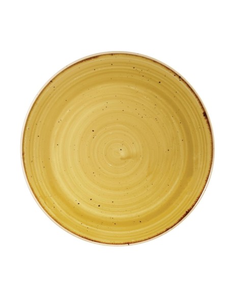 Assiettes Churchill Stonecast 220mm Jaune - Lot de 12