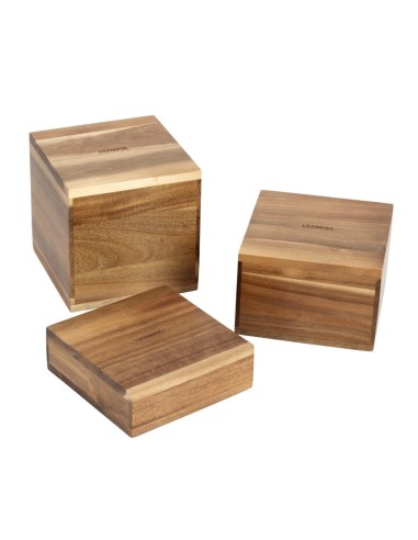 Réhausses en acacia Olympia 50/100/150 mm - lot de 3