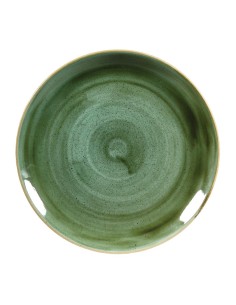Assiettes rondes Churchill Stonecast Samphire Green 288mm - Lot de 12
