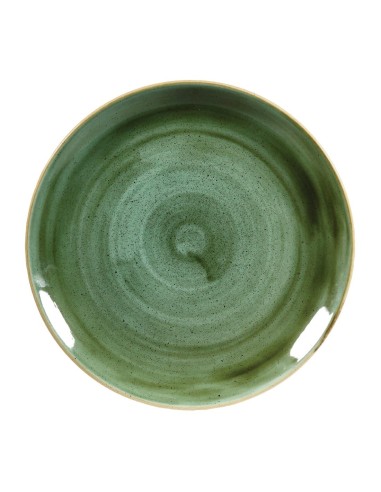 Assiettes rondes Churchill Stonecast Samphire Green 288mm - Lot de 12