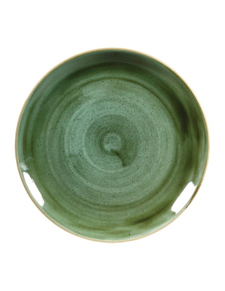 Assiettes rondes Churchill Stonecast Samphire Green 288mm - Lot de 12