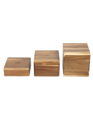 Réhausses en acacia Olympia 50/100/150 mm - lot de 3
