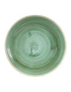 Assiettes coupe Churchill Stonecast Samphire Green 248mm - Lot de 12