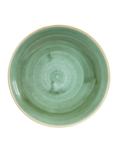 Assiettes coupe Churchill Stonecast Samphire Green 248mm - Lot de 12