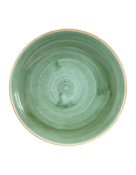 Assiettes coupe Churchill Stonecast Samphire Green 248mm - Lot de 12