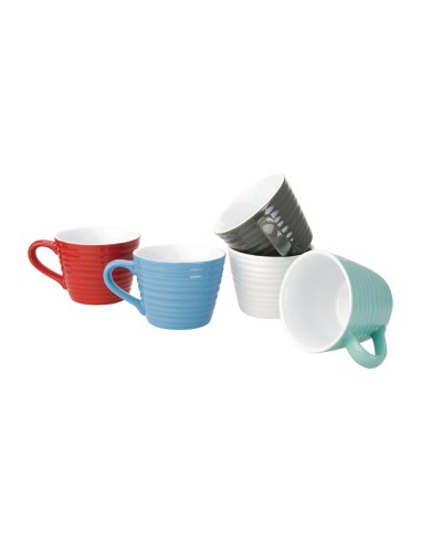 Mugs Olympia Café Aroma rouges 230 ml - lot de 6