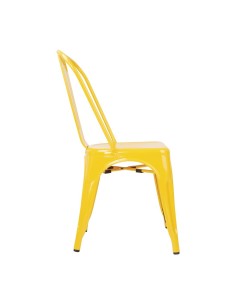 Chaises bistro en acier Bolero jaunes - lot de 4 2