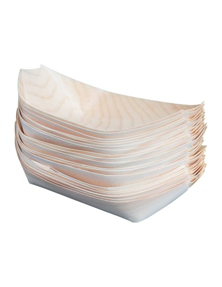 Plats biodégradables en peuplier Fiesta 190mm - lot de 100