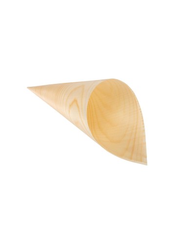 Cônes biodégradables en peuplier Fiesta 75x170 mm - Lot 100