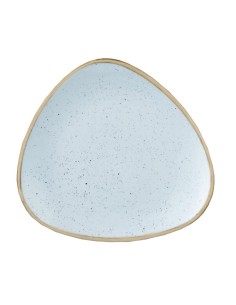 Assiettes triangulaires Churchill Stonecast Duck Egg Blue 315mm - Lot de 6