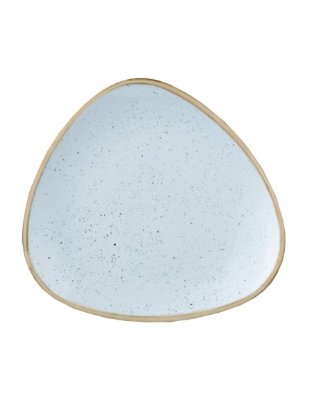 Assiettes triangulaires Churchill Stonecast Duck Egg Blue 315mm - Lot de 6