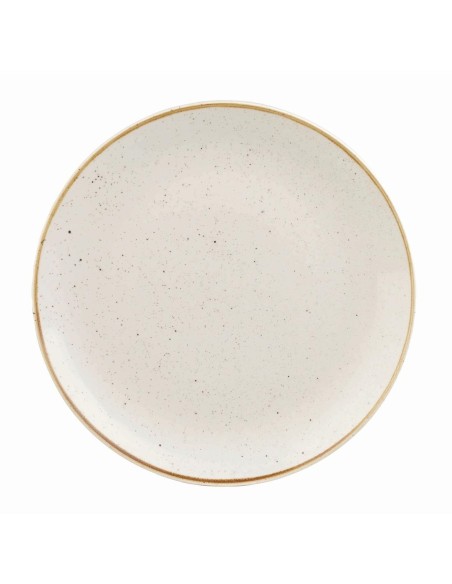 Assiettes Churchill Stonecast Barley White 217mm - Lot de 12