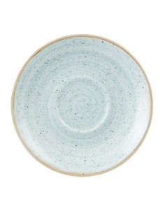 Soucoupes Churchill Stonecast bleu pâle 185 mm - lot de 12