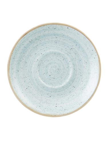Soucoupes Churchill Stonecast bleu pâle 185 mm - lot de 12