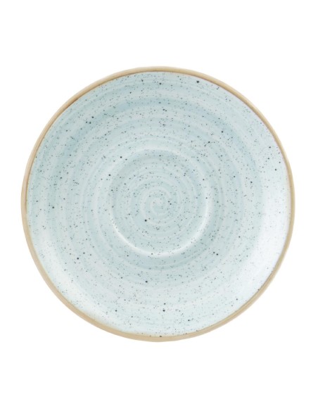 Soucoupes Churchill Stonecast bleu pâle 185 mm - lot de 12