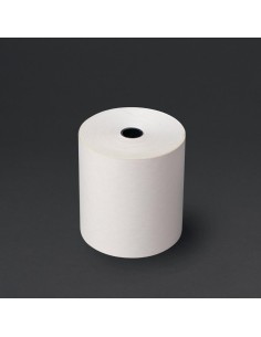 Rouleau caisse Olympia 2 plis blanc et jaune 76x70 mm - Lot de 20 2