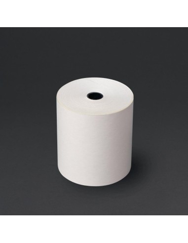 Rouleau caisse Olympia 2 plis blanc et jaune 76x70 mm - Lot de 20