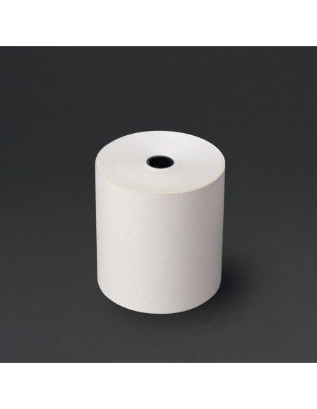 Rouleau caisse Olympia 2 plis blanc et jaune 76x70 mm - Lot de 20