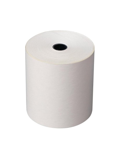 Rouleau caisse Olympia 2 plis blanc et jaune 76x70 mm - Lot de 20