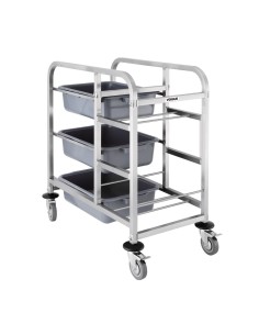 Chariot de cantine inox Vogue - Kit facile à assembler