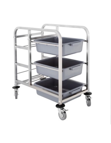Chariot de cantine inox Vogue - Kit facile à assembler
