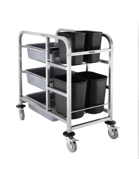 Chariot de cantine inox Vogue - Kit facile à assembler